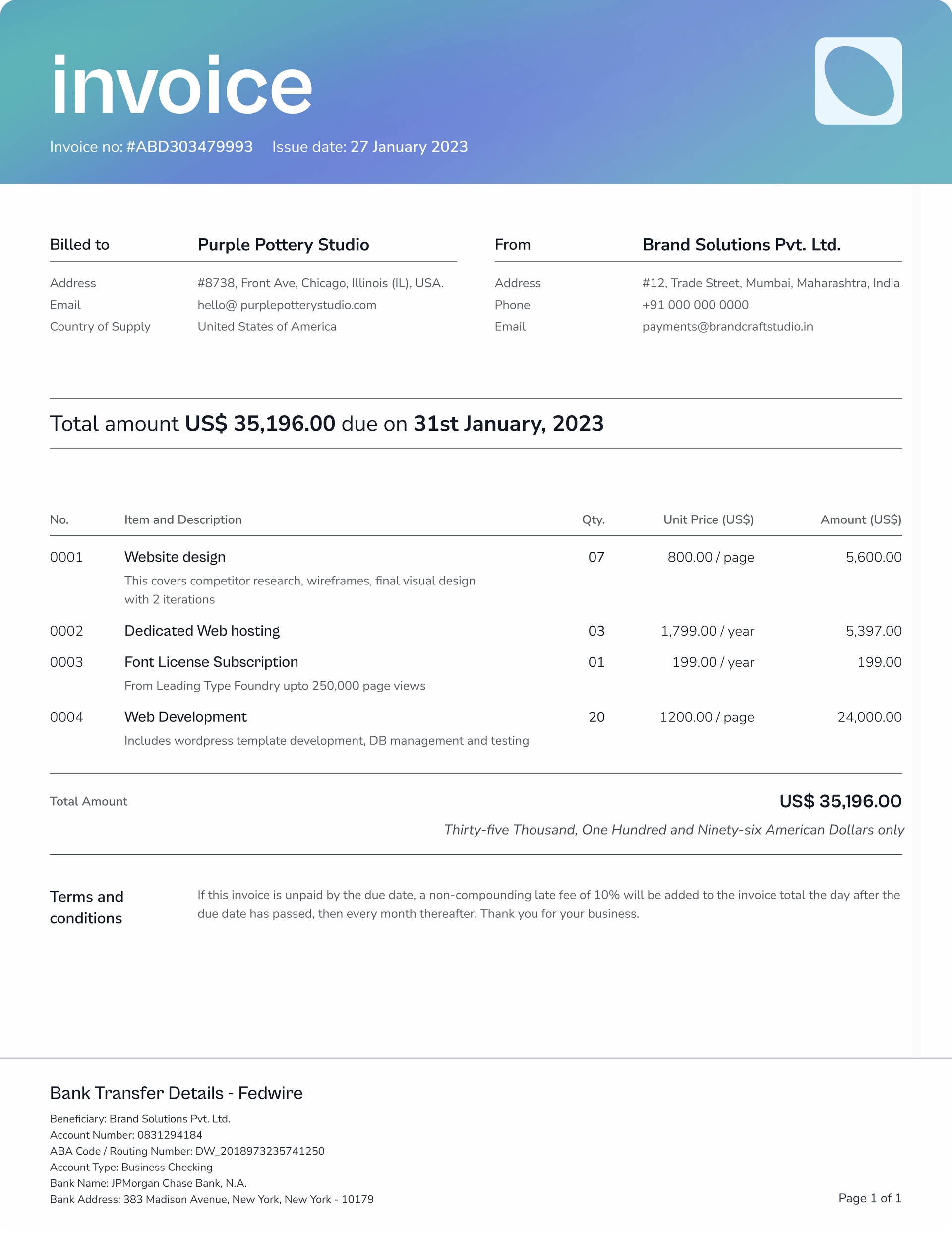 Xflow Invoices