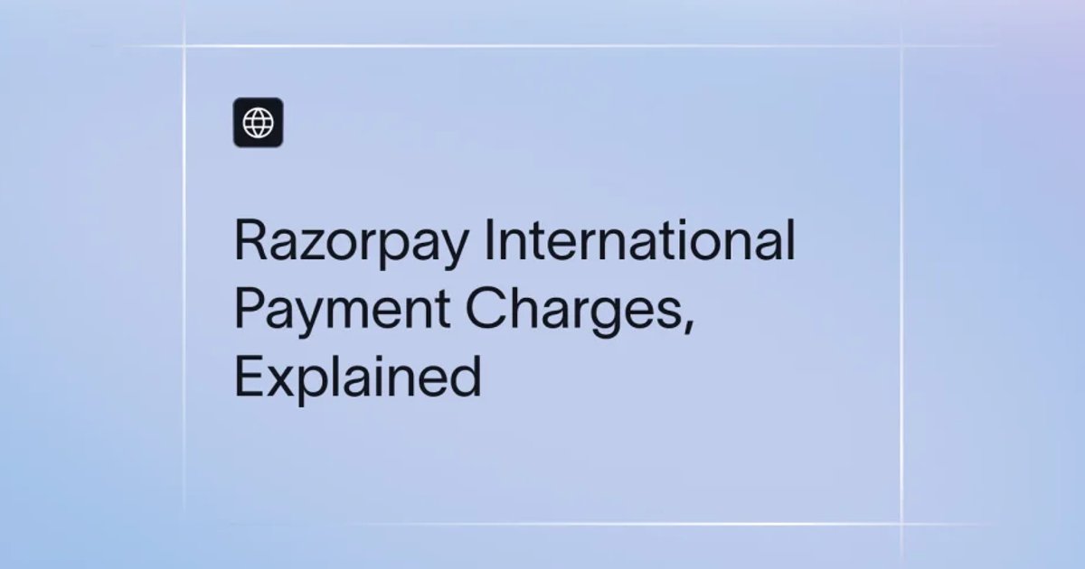 Razorpay International Payment Gateway Charges 2026