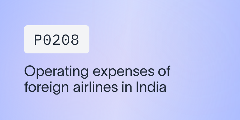 P0208 Purpose Code – Operating expenses of foreign airlines in India ...